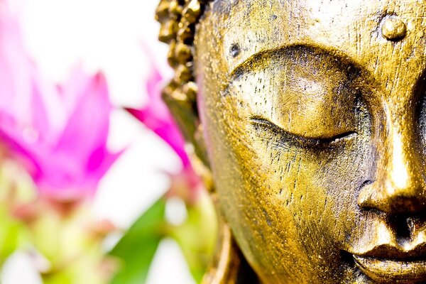 Tapet fața de aur a lui Buddha