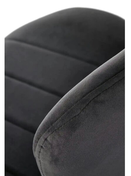 Scaun K538, negru, stofa catifelata/metal, 48x57x85 cm
