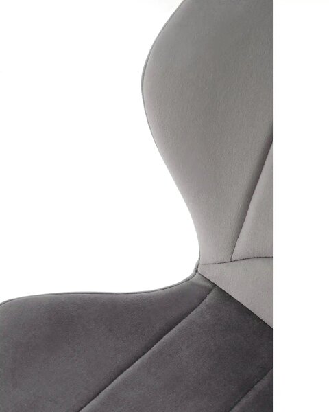 Scaun K538, gri/negru, stofa catifelata/metal, 48x57x85 cm