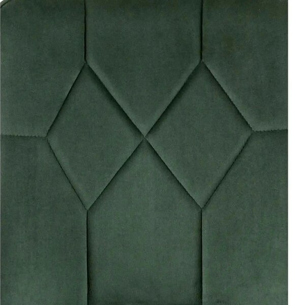 Scaun K539, verde inchis/negru, stofa catifelata/metal, 50x62x84 cm