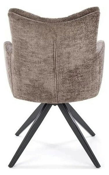 Scaun rotativ K540, gri/negru, stofa clasica/metal, 60x63x89 cm