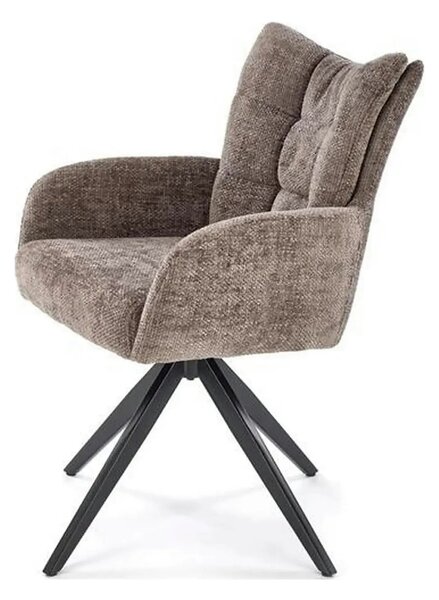 Scaun rotativ K540, gri/negru, stofa clasica/metal, 60x63x89 cm