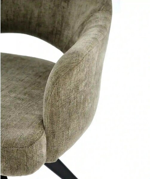 Scaun rotativ K542, verde/negru, stofa clasica/metal, 58x64x88 cm