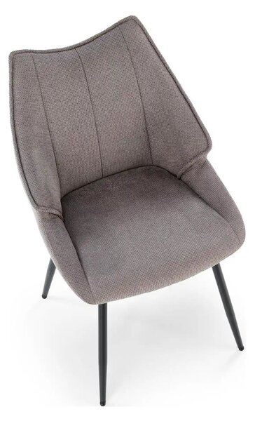 Scaun K543, gri/negru, stofa clasica/metal, 55x60x87 cm