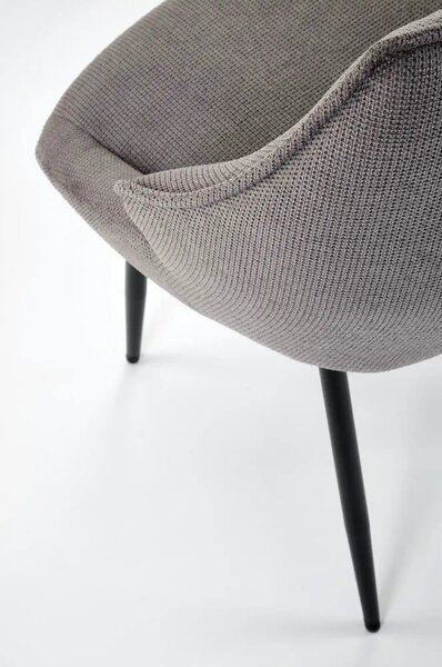 Scaun K543, gri/negru, stofa clasica/metal, 55x60x87 cm