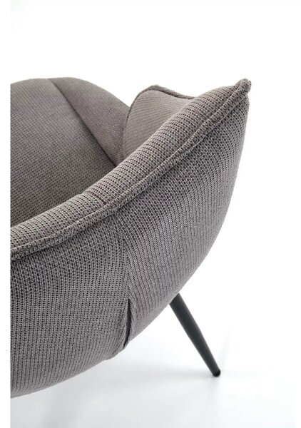 Scaun K543, gri/negru, stofa clasica/metal, 55x60x87 cm