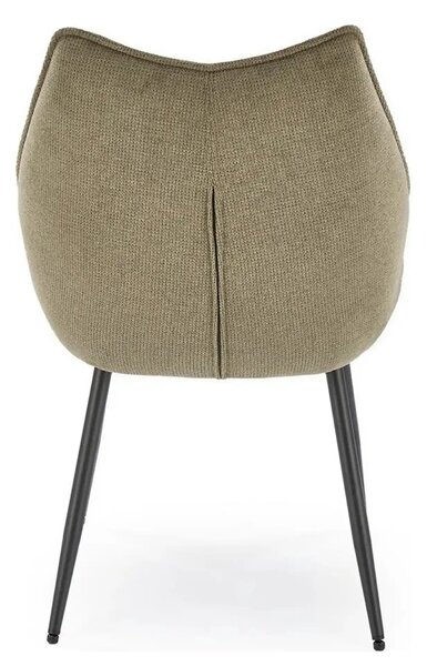 Scaun K543, verde/negru, stofa clasica/metal, 55x60x87 cm