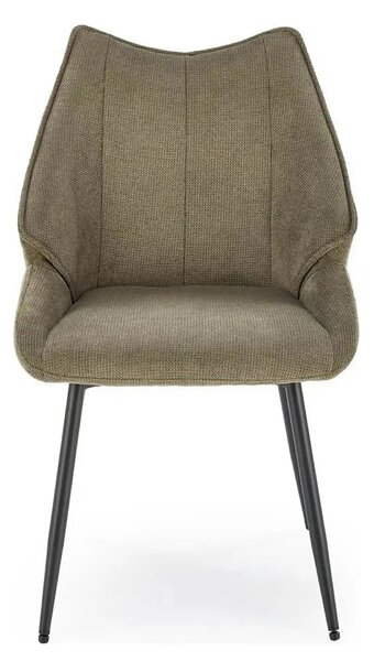 Scaun K543, verde/negru, stofa clasica/metal, 55x60x87 cm