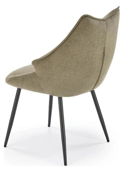 Scaun K543, verde/negru, stofa clasica/metal, 55x60x87 cm