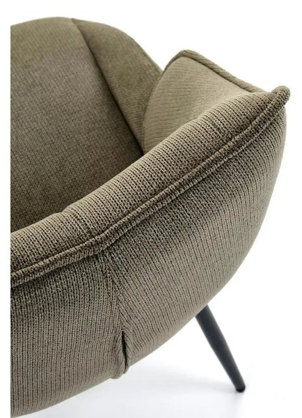 Scaun K543, verde/negru, stofa clasica/metal, 55x60x87 cm