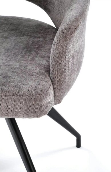 Scaun rotativ K542, gri/negru, stofa clasica/metal, 58x64x88 cm