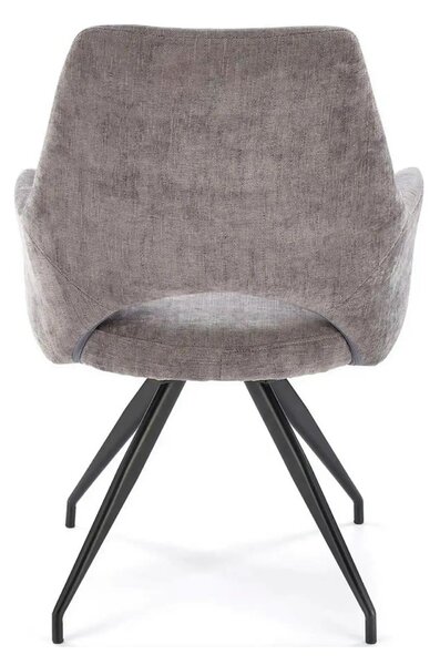 Scaun rotativ K542, gri/negru, stofa clasica/metal, 58x64x88 cm