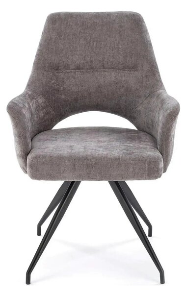 Scaun rotativ K542, gri/negru, stofa clasica/metal, 58x64x88 cm