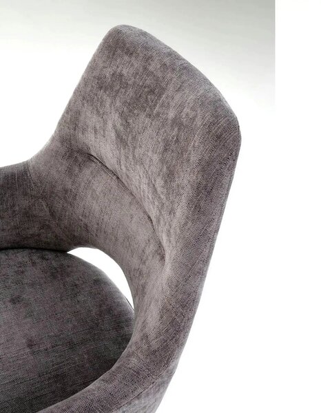 Scaun rotativ K542, gri/negru, stofa clasica/metal, 58x64x88 cm