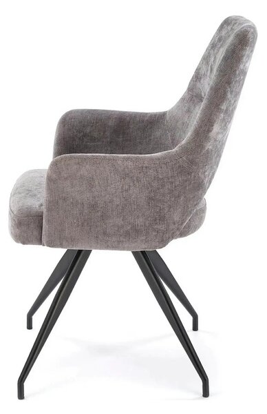 Scaun rotativ K542, gri/negru, stofa clasica/metal, 58x64x88 cm