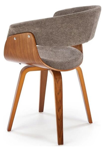 Scaun K545, gri/nuc, stofa clasica/placaj, 63x53x83 cm