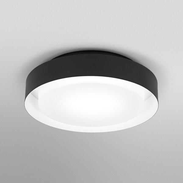 OSRAM Plafonieră ORBIS MADRID, negru, Ø 29 cm metal/sticlă, reglabil, Negru, Camera de zi / sufragerie, Metal, Modern