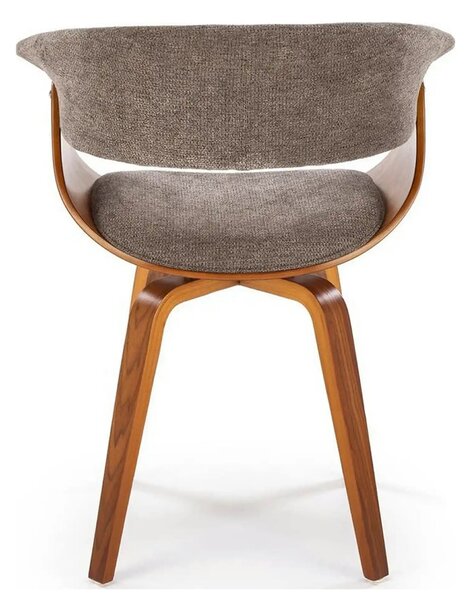 Scaun K545, gri/nuc, stofa clasica/placaj, 63x53x83 cm
