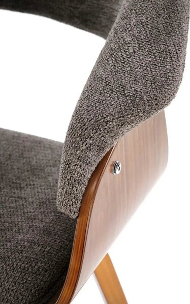 Scaun K545, gri/nuc, stofa clasica/placaj, 63x53x83 cm