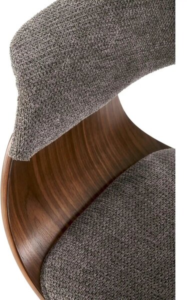 Scaun K545, gri/nuc, stofa clasica/placaj, 63x53x83 cm