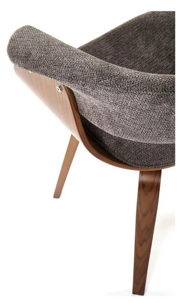 Scaun K545, gri/nuc, stofa clasica/placaj, 63x53x83 cm