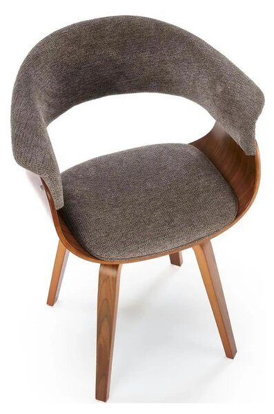 Scaun K545, gri/nuc, stofa clasica/placaj, 63x53x83 cm