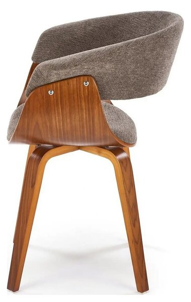 Scaun K545, gri/nuc, stofa clasica/placaj, 63x53x83 cm