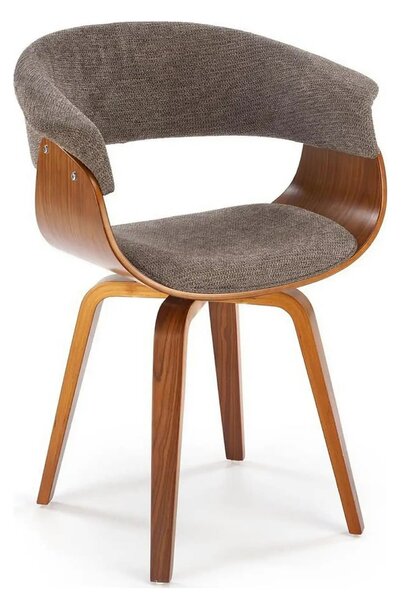 Scaun K545, gri/nuc, stofa clasica/placaj, 63x53x83 cm
