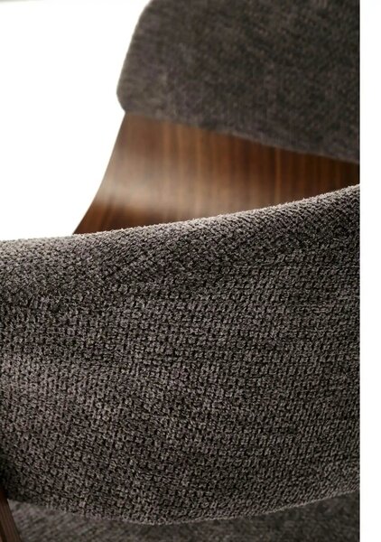 Scaun K545, gri/nuc, stofa clasica/placaj, 63x53x83 cm