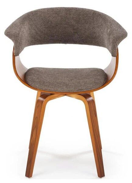 Scaun K545, gri/nuc, stofa clasica/placaj, 63x53x83 cm