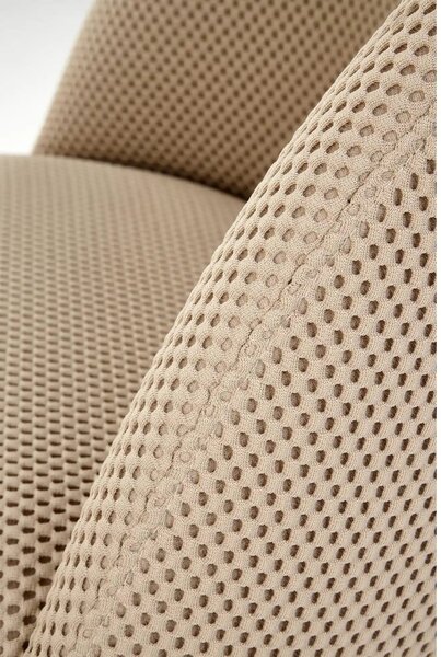 Scaun rotativ K546, bej/negru, panza/metal, 52x60x79 cm
