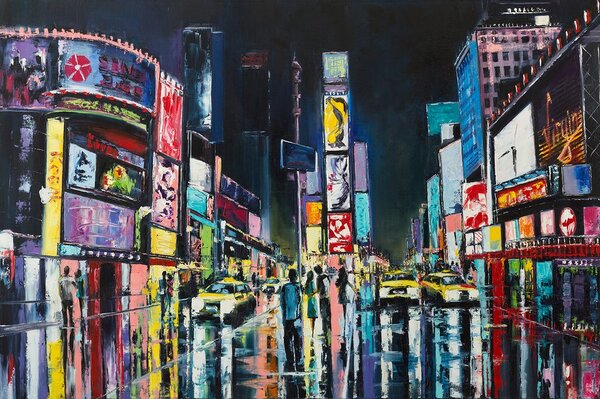 Tapet New York colorat