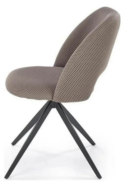 Scaun rotativ K546, gri/negru, panza/metal, 52x60x79 cm