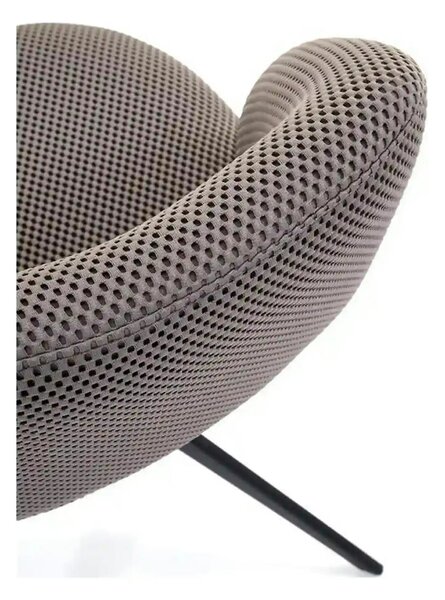 Scaun rotativ K546, gri/negru, panza/metal, 52x60x79 cm
