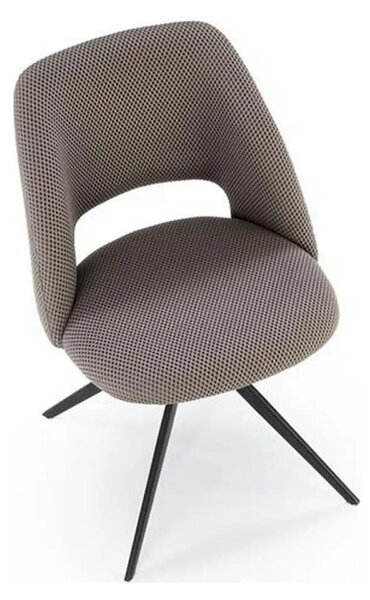 Scaun rotativ K546, gri/negru, panza/metal, 52x60x79 cm