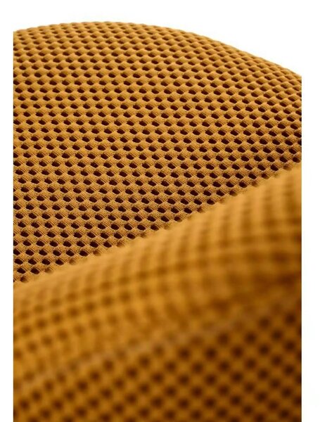 Scaun rotativ K546, galben/negru, panza/metal, 52x60x79 cm