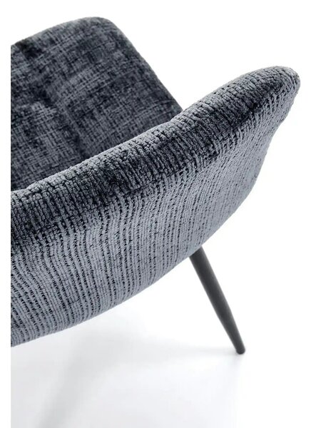 Scaun K547, gri/negru, stofa clasica/metal, 45x53x87 cm