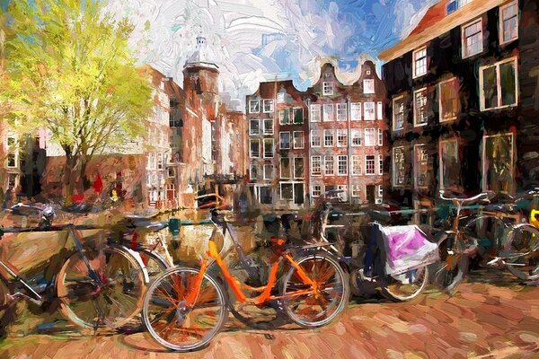 Tapet Amsterdam desenat