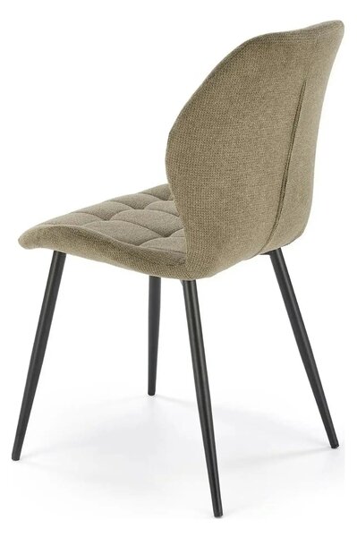 Scaun K548, verde/negru, stofa clasica/metal, 47x55x84 cm