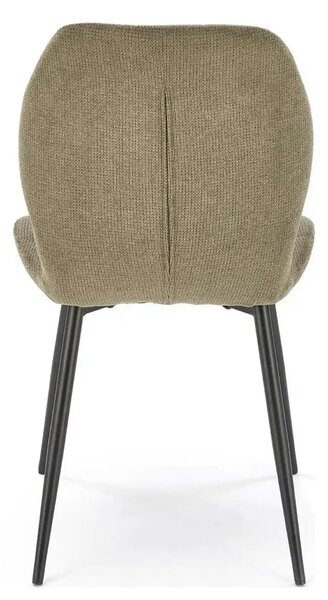 Scaun K548, verde/negru, stofa clasica/metal, 47x55x84 cm