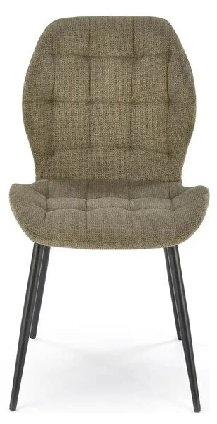 Scaun K548, verde/negru, stofa clasica/metal, 47x55x84 cm