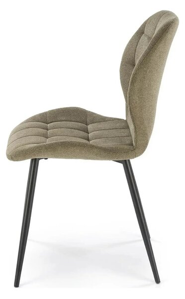 Scaun K548, verde/negru, stofa clasica/metal, 47x55x84 cm