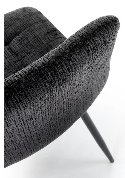 Scaun K547, negru, stofa clasica/metal, 45x53x87 cm