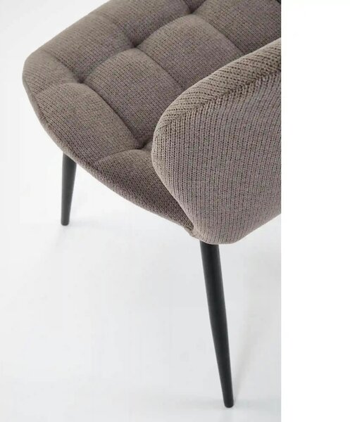 Scaun K548, gri/negru, stofa clasica/metal, 47x55x84 cm