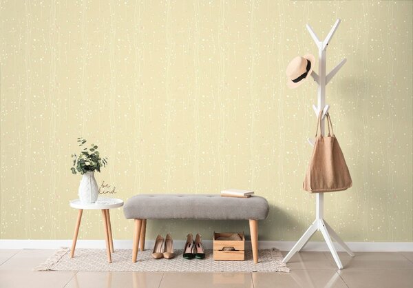 Tapet cu motiv vegetal în design maro
