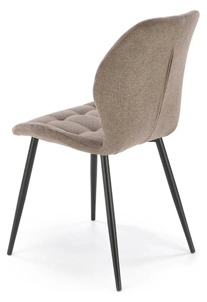 Scaun K548, gri/negru, stofa clasica/metal, 47x55x84 cm