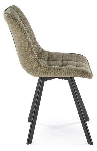 Scaun K549, verde/negru, stofa clasica/metal, 46x61x84 cm