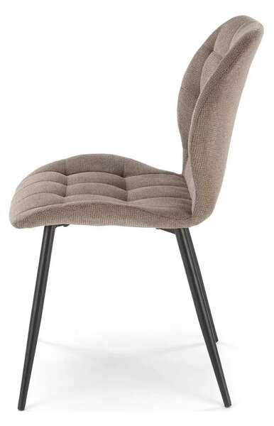 Scaun K548, gri/negru, stofa clasica/metal, 47x55x84 cm