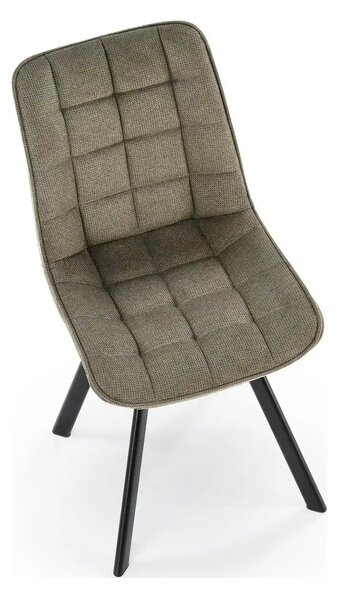 Scaun K549, verde/negru, stofa clasica/metal, 46x61x84 cm