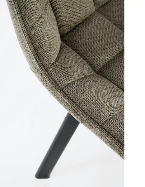 Scaun K549, verde/negru, stofa clasica/metal, 46x61x84 cm
